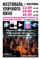 12-й Фестиваль уличного кино в Костроме